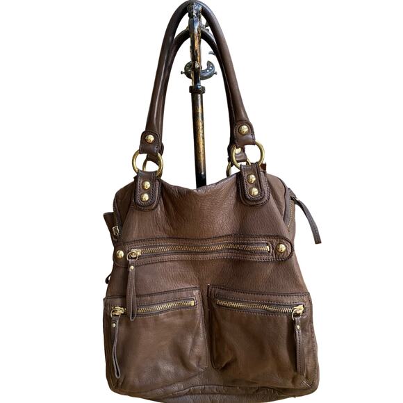 Beautiful Linea Pelle‎ Brown Leather Dylan Tote - Picture 1 of 16